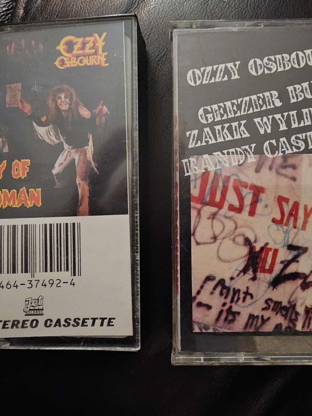 OZZY OSBOURNE 2 CASSETTES,black sabbath,metallica,slayer,danzig,megadeth,anthrax